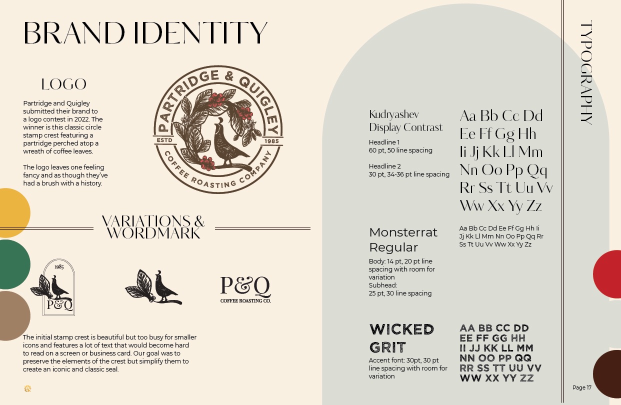 P&Q Coffee Branding